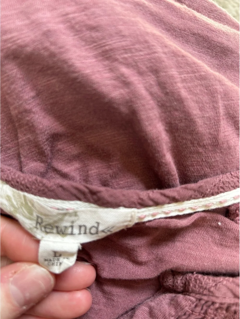 Rewind Mauve Babydoll Top